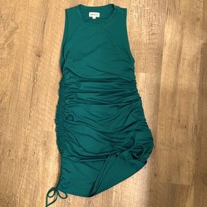 Cory Ruched Side Dress in Green